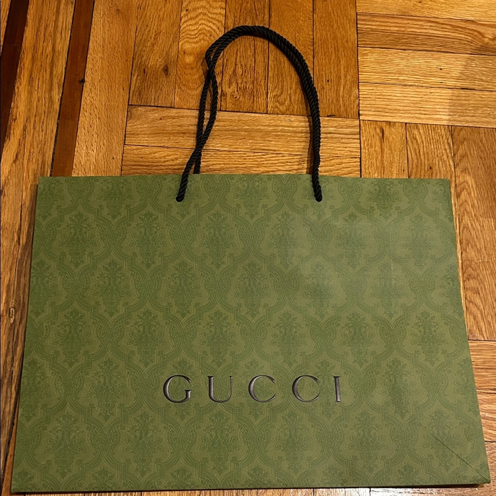 Gucci Large Olive Green Shopping Bag